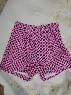 High waist pink short