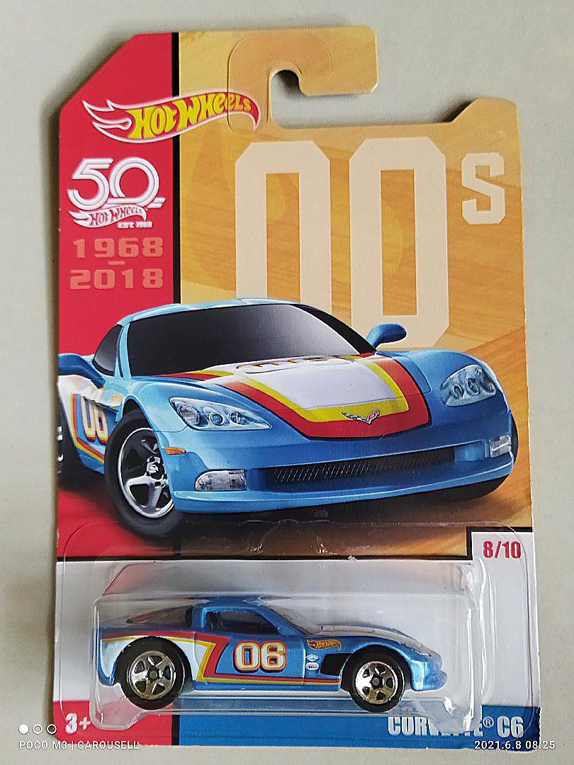 Hot Wheels 2018 50th Anniversary Throwback 8 10 Corvette C6 Blue