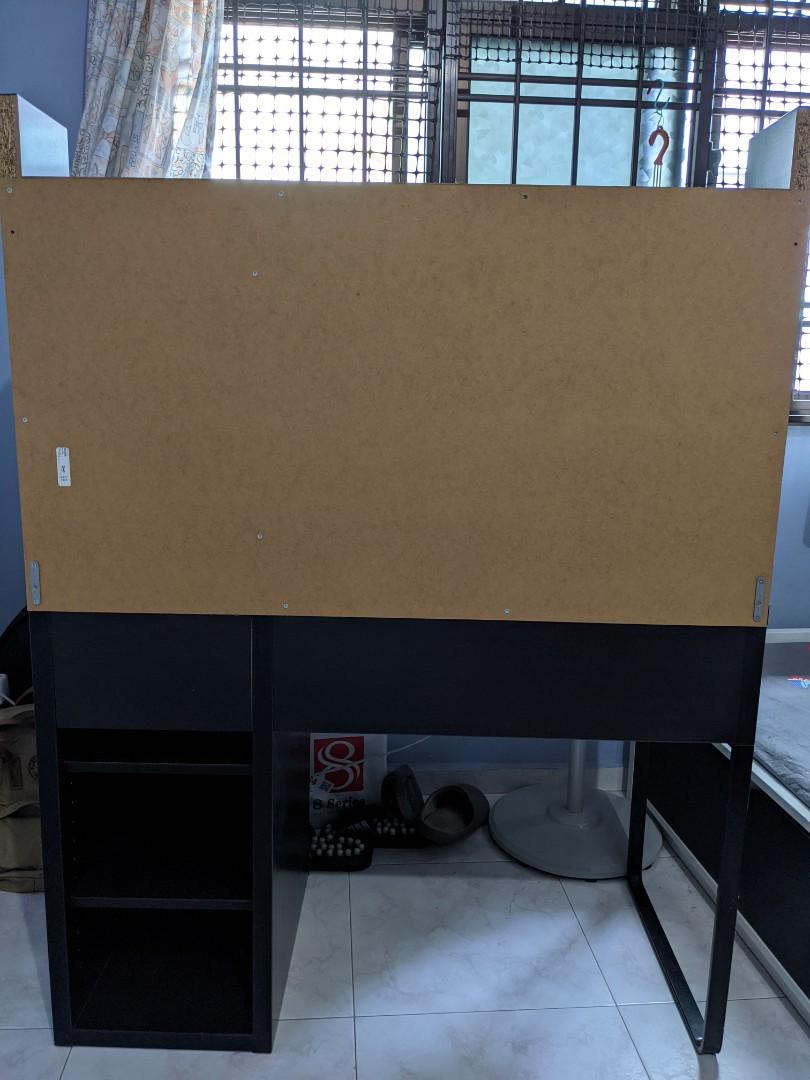 Ikea MICKE desk with shelf and whiteboard, Furniture & Home Living