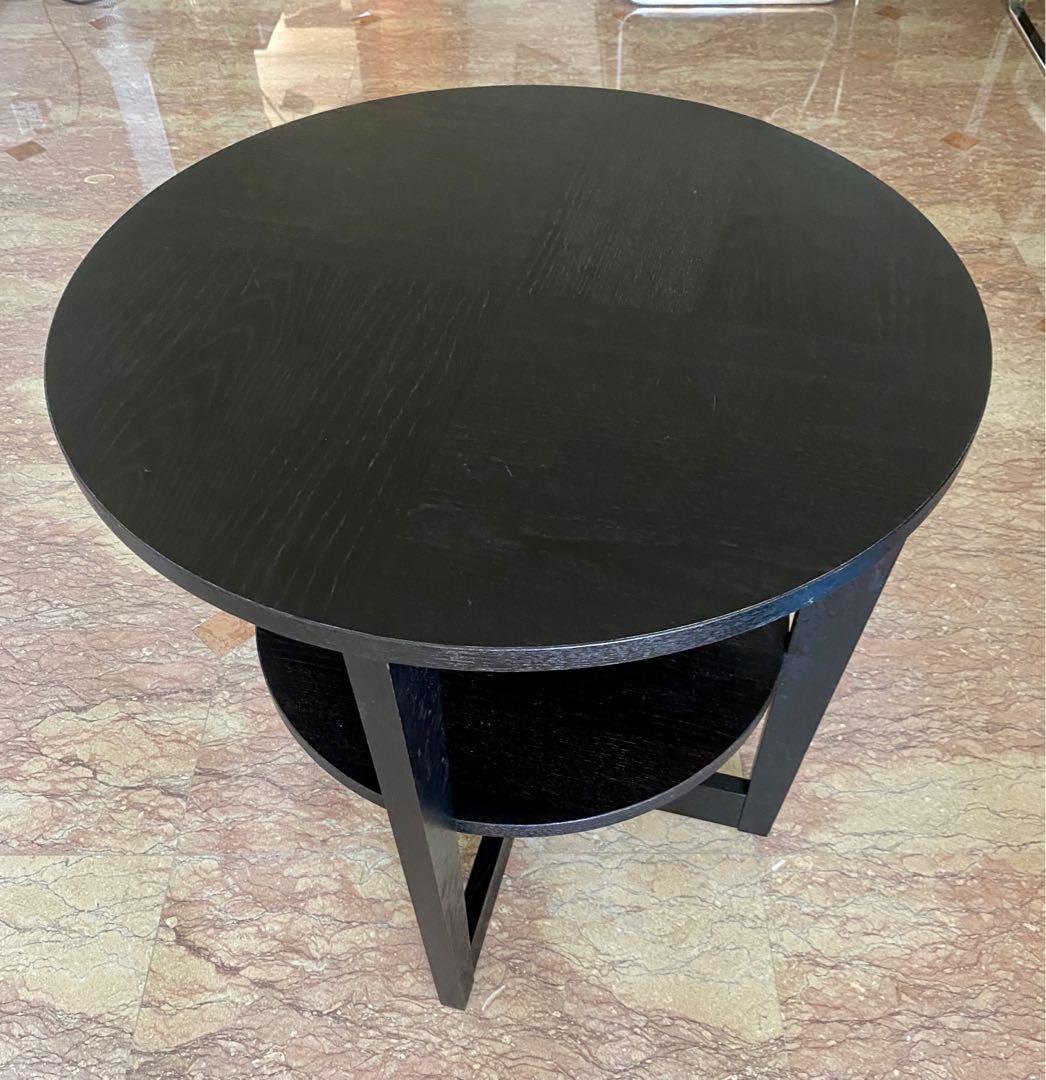 Ikea Round Coffee Table 60x60cm (black), Furniture & Home Living