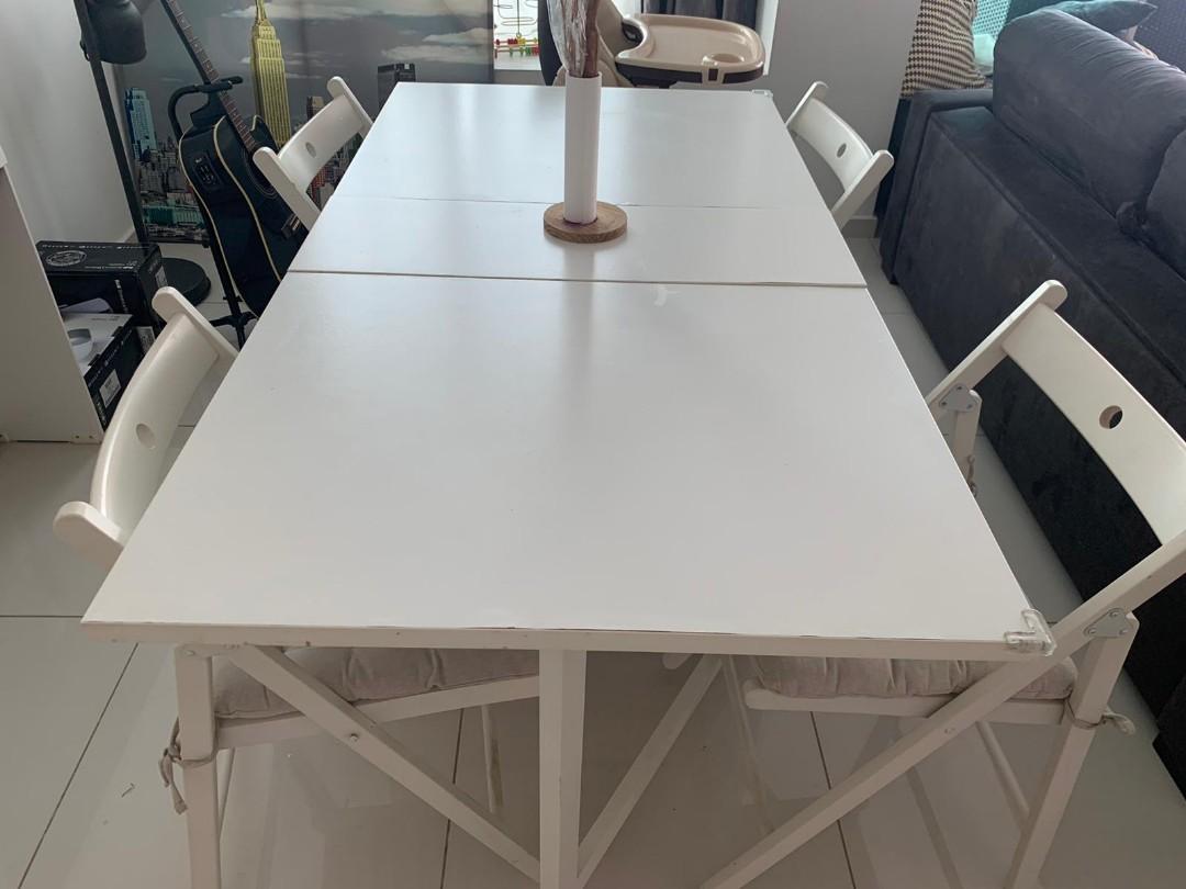 Norden gateleg store table white