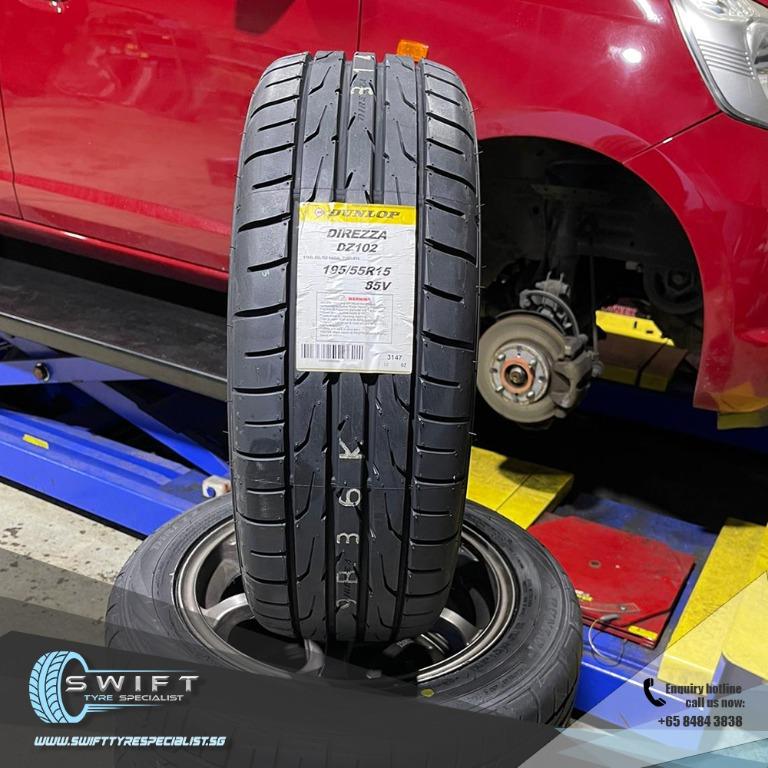 JAPAN made Dunlop Direzza DZ102 195/55R15, Car Accessories, Tyres JAPAN made Dunlop Direzza DZ102 195/55R15, Car Accessories, Tyres