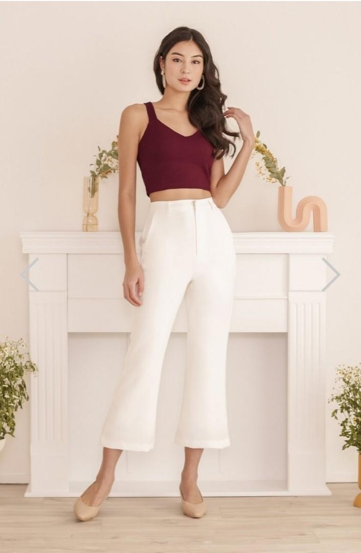 JODYN 2-WAY CROSS BACK PADDED CROP TOP #MADEBYLOVET (WINE), Women's  Fashion, Tops, Other Tops on Carousell
