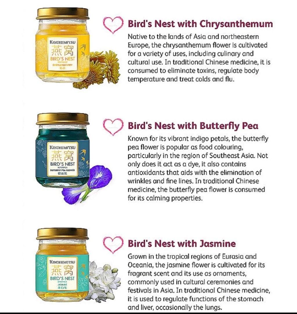 Kinohimitsu Floral Bird Nest 75mg x 6's, Health & Nutrition, Health