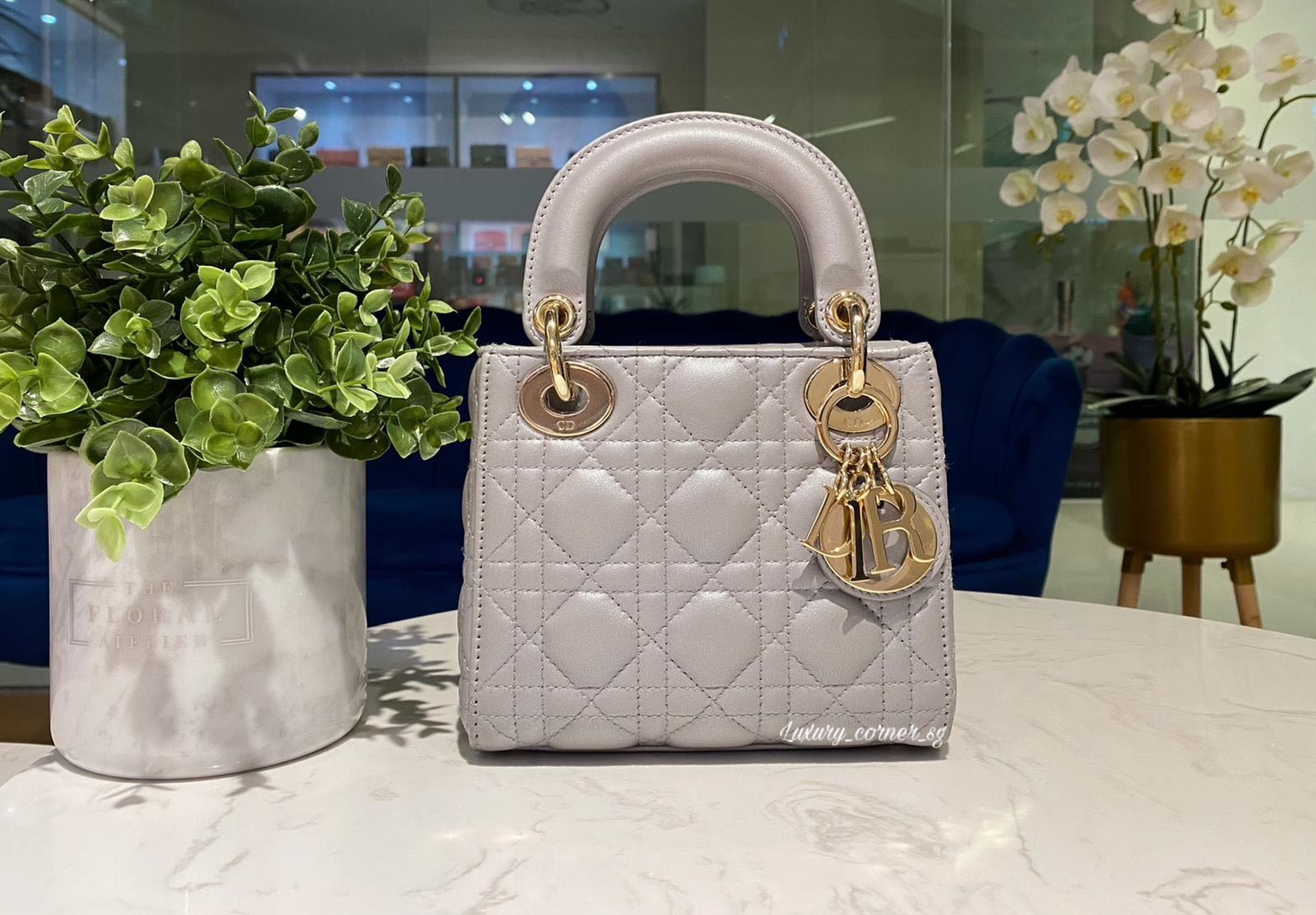 Lady dior pearl grey online