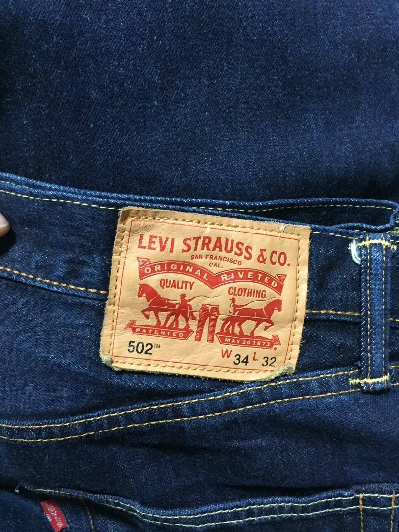LEVI'S 502 LEATHER PATCH DENIM PANTS, Men's Fashion, Bottoms, Jeans on  Carousell