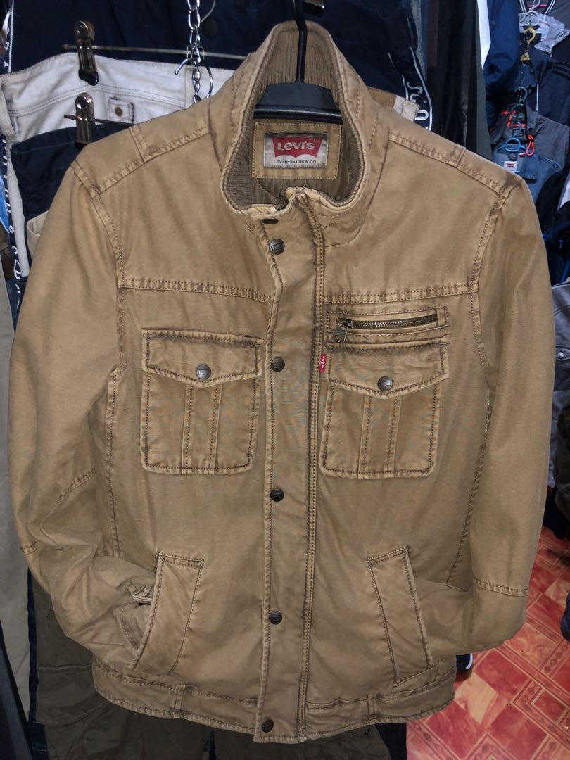 Levi s Men s Khaki Jacket Small Men s Fashion Coats Jackets