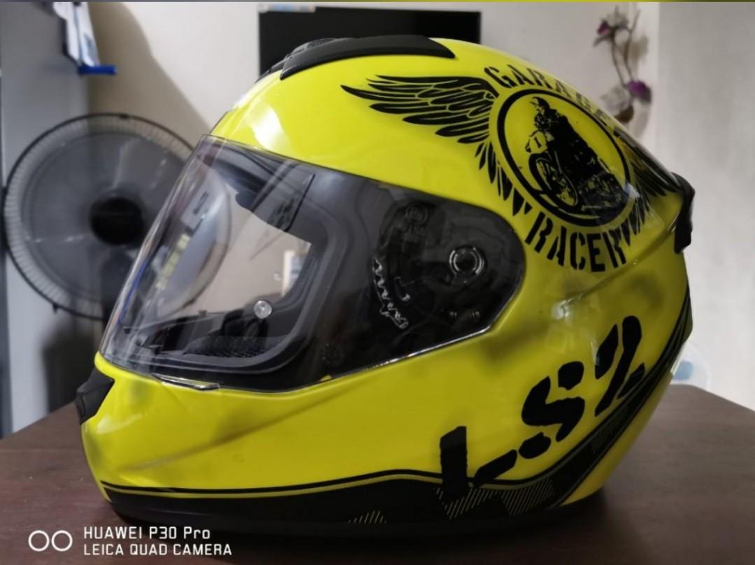 LS2 Garage Racer XXL Neon Yellow Motorbikes Motorbike Parts