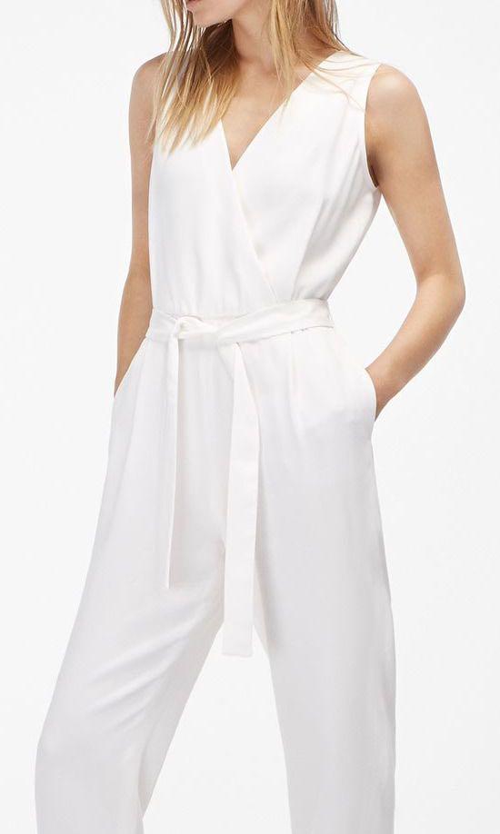 Cheap all white jumpsuit Clearance