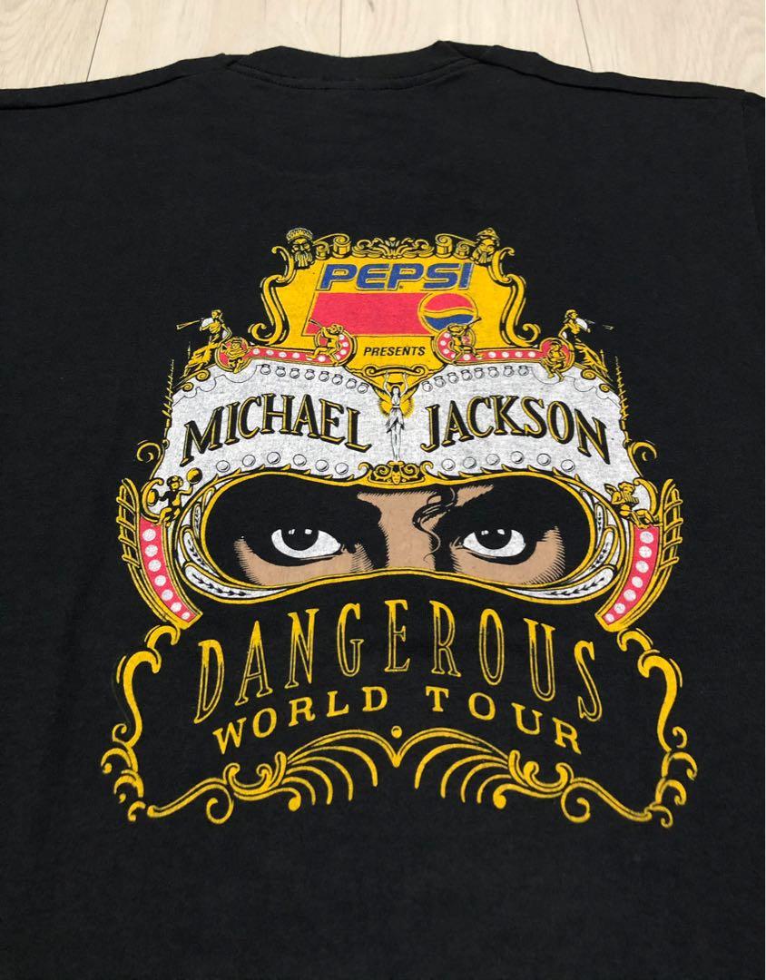 Michael Jackson Unisex Adult Dangerous T-Shirt Black L Cotton Unisex T-Shirt