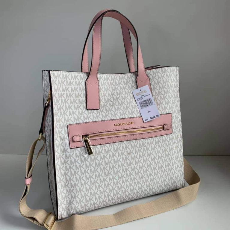 Michael Kors Kenly Large Tote Satchel (BISQUE) 35T0GY9T3B-bisque
