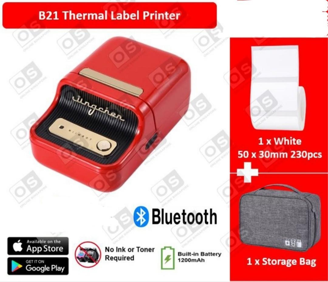 NIIMBOT B21 Label Maker Thermal Label Printer, Good Idea for Home  Organization Office Business, 50x30mm Label-230Pcs