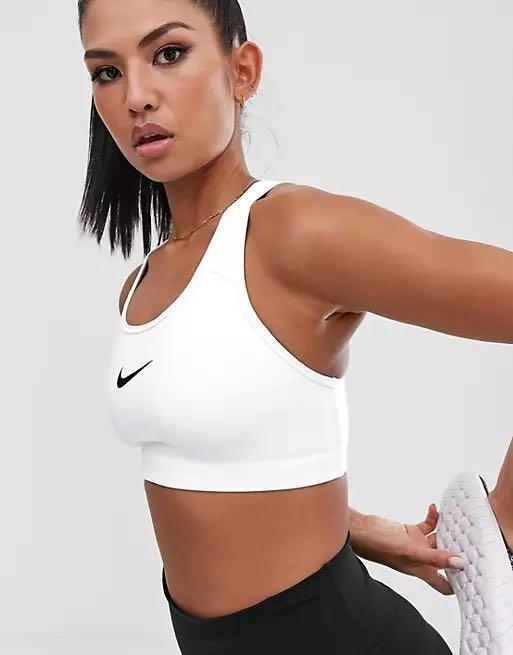 Nike swoosh bra white Clearance