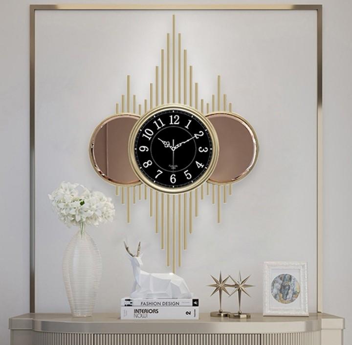 Po 50 X H80 Cm Large Aurora Marie Titanium Wall Clock Brown Gold Black Furniture Home Living Home Decor Clocks On Carousell