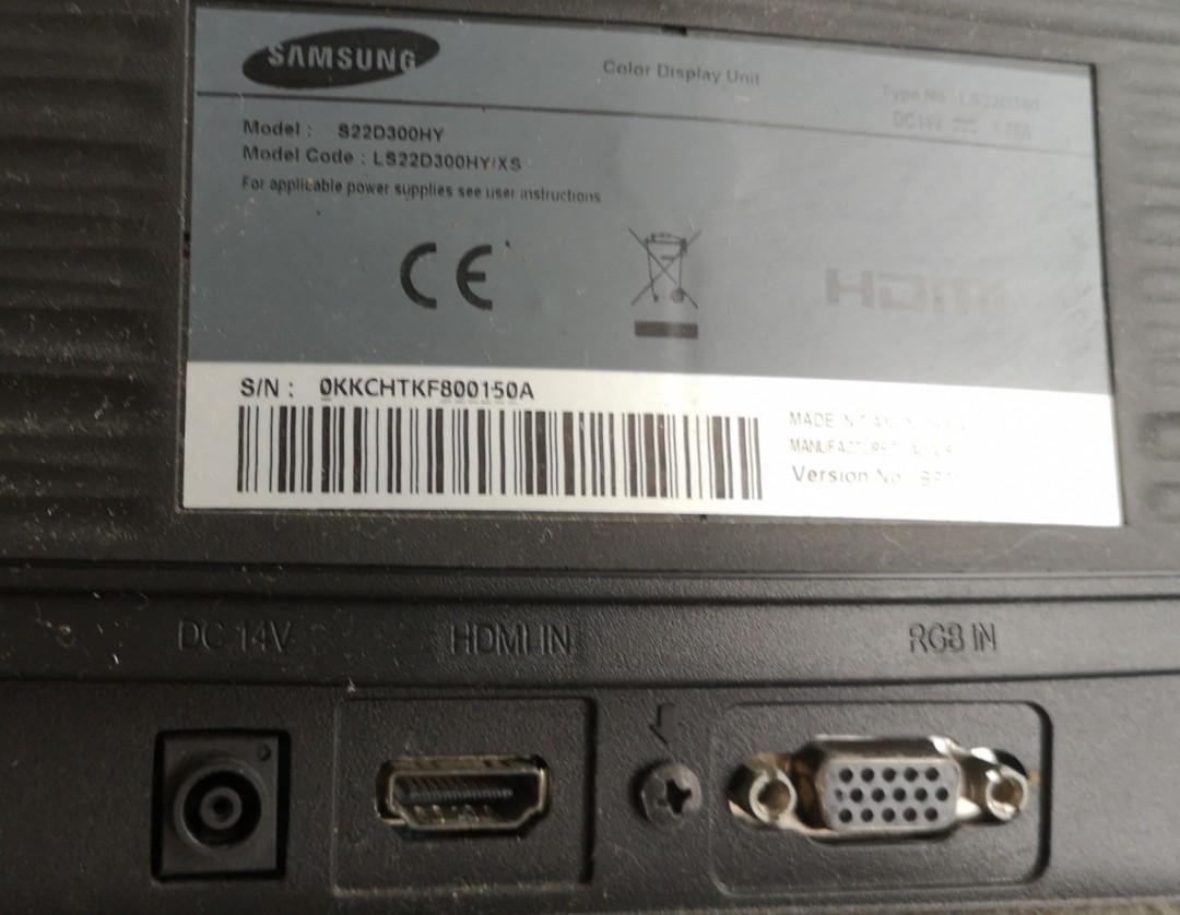 Samsung 22" monitor, Computers & Tech, Parts & Accessories, Monitor ...
