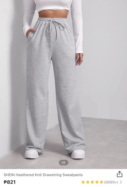 SHEIN Drawstring Sweatpants wide leg 