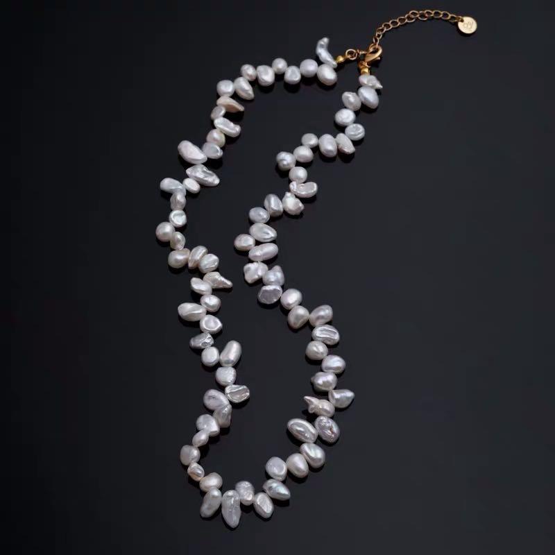 Small baroque pearl shop necklace