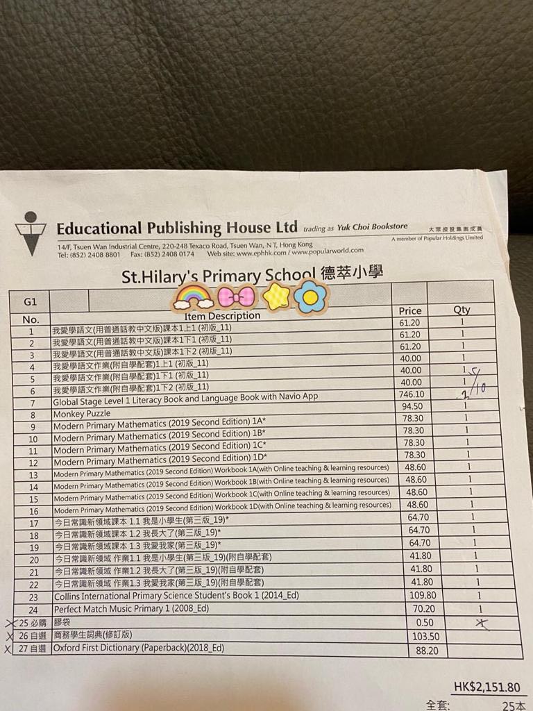 St Hilary S Primary School 德萃小學小一課本全套 興趣及遊戲 書本 文具 小朋友書 Carousell St Hilary S Primary School 德萃小學小一課本全套 興趣及遊戲 書本 文具 小朋友書 Carousell