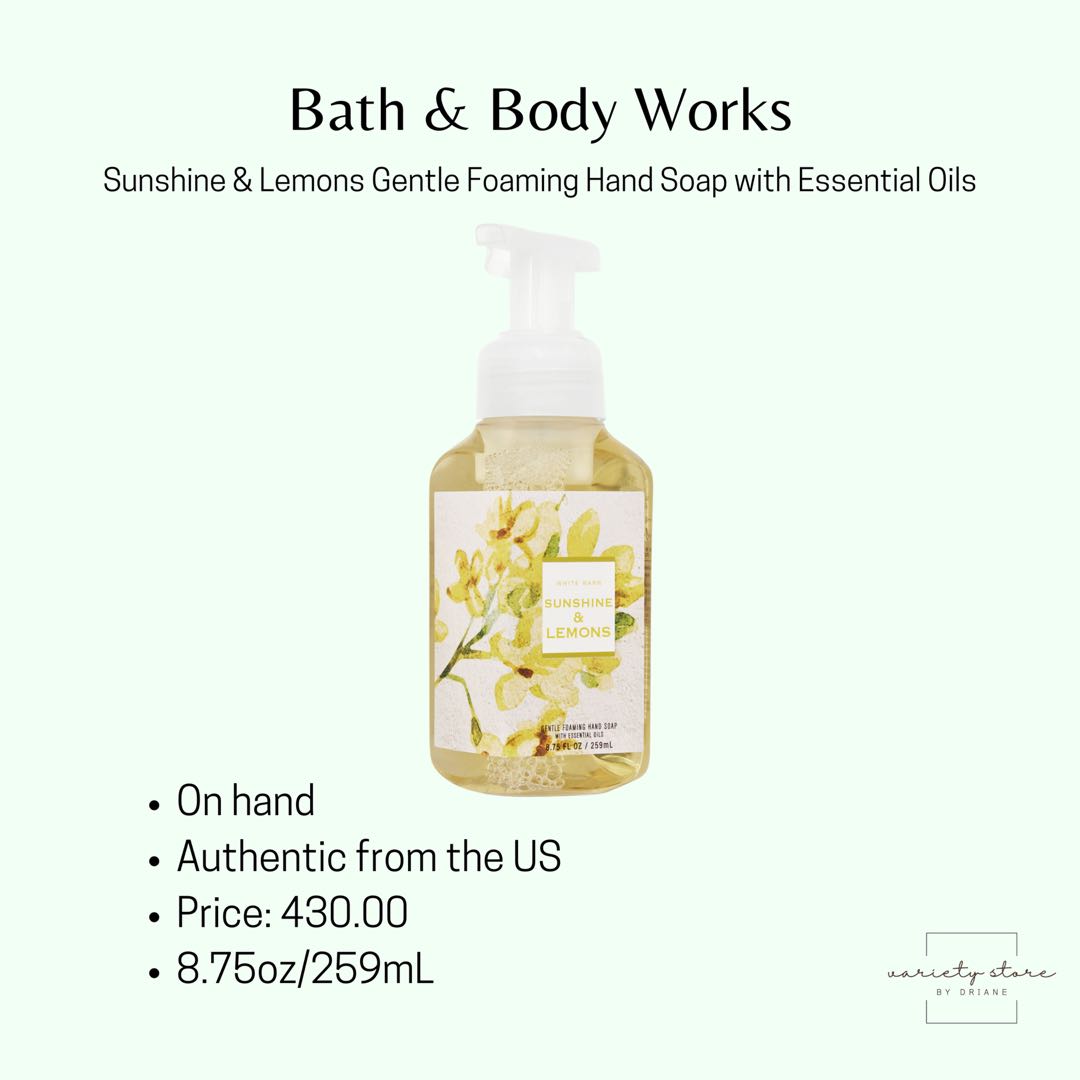 Sunshine Lemons Foaming Hand Soap Beauty Personal Care Hands Nails On Carousell
