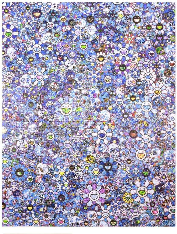 Jigsaw Puzzle SKULLS FLOWERS BLUE SIGNAL