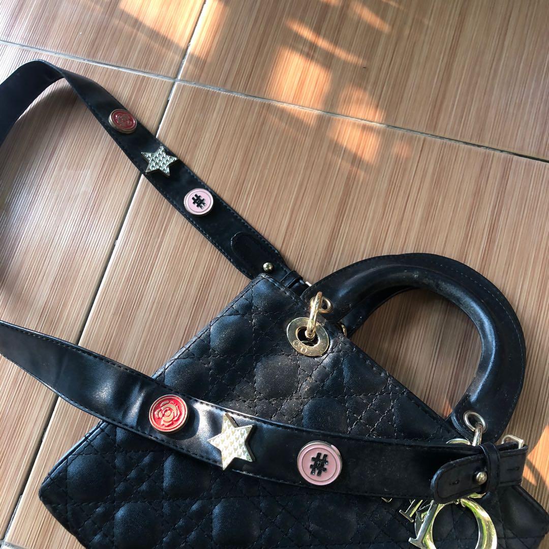 Tas Selempang Wanita Dior Diorama Hitam, Fesyen Wanita, Tas & Dompet di