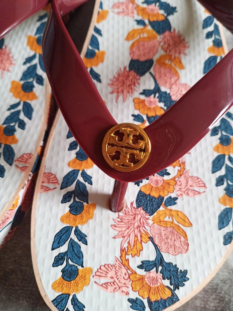 TORY BURCH Wedge Cut-out Flip Flop, Women's Fashion, Footwear, Flats