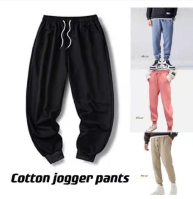 Unisex Plain Sweat Pants Makapal Tela, Men's Fashion, Bottoms, Joggers on  Carousell