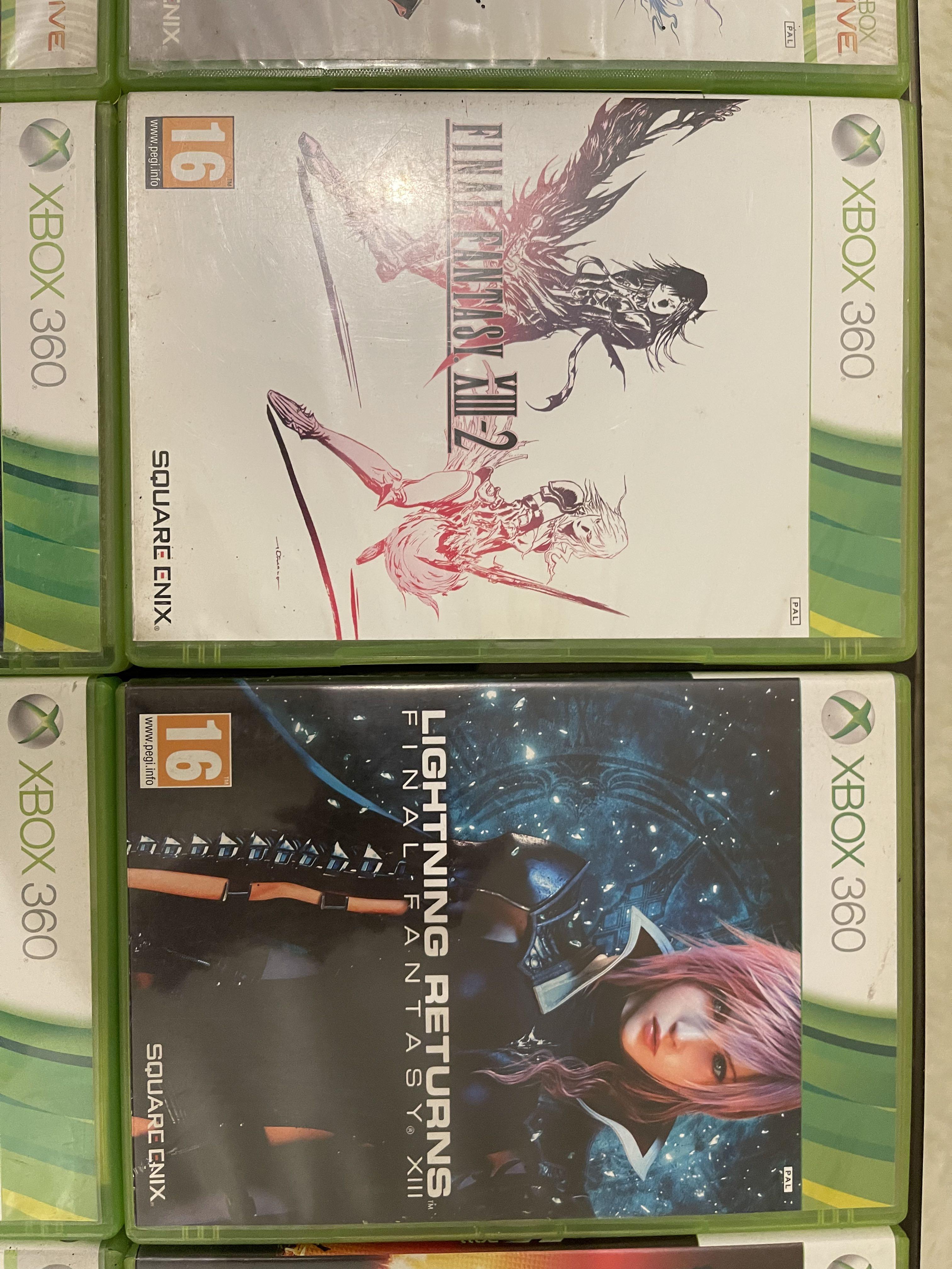 Xbox 360 games (400 each) (Category: Xbox) located in Paranaque City. Submitted by j.garcia (Listing ID 1092678293, Image 3). Description: - Final Fantasy 13-2 (SOLD) - Final Fantasy 13 (SOLD) - Final Fantasy - Lightning Returns (SOLD) - Tomb Raider (SOLD) - Tomb Raider Underworld - Resident Evil 6 - Resident Evil 5 - Halo 3 ODST - Sims 3 - Warriors Orochi 3 - Soul Calibur 5 - F1 2011 (SOLD) - Le Tour De France 2012 - Fable 3 - Shrek The Third .