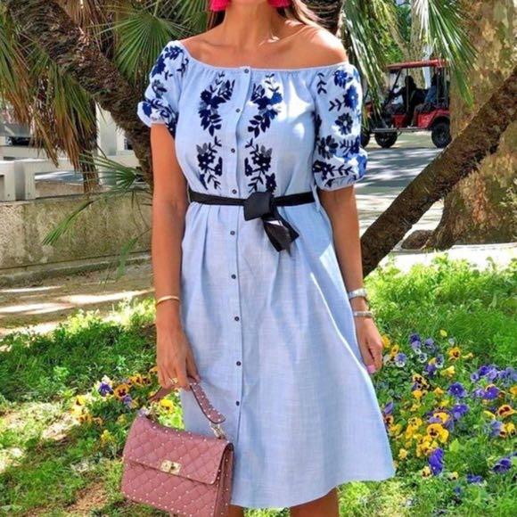 Zara flocked best sale print dress