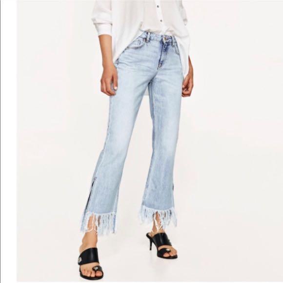 Zara fringe pants clearance