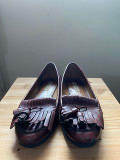 Zara Maroon Loafers Size 38