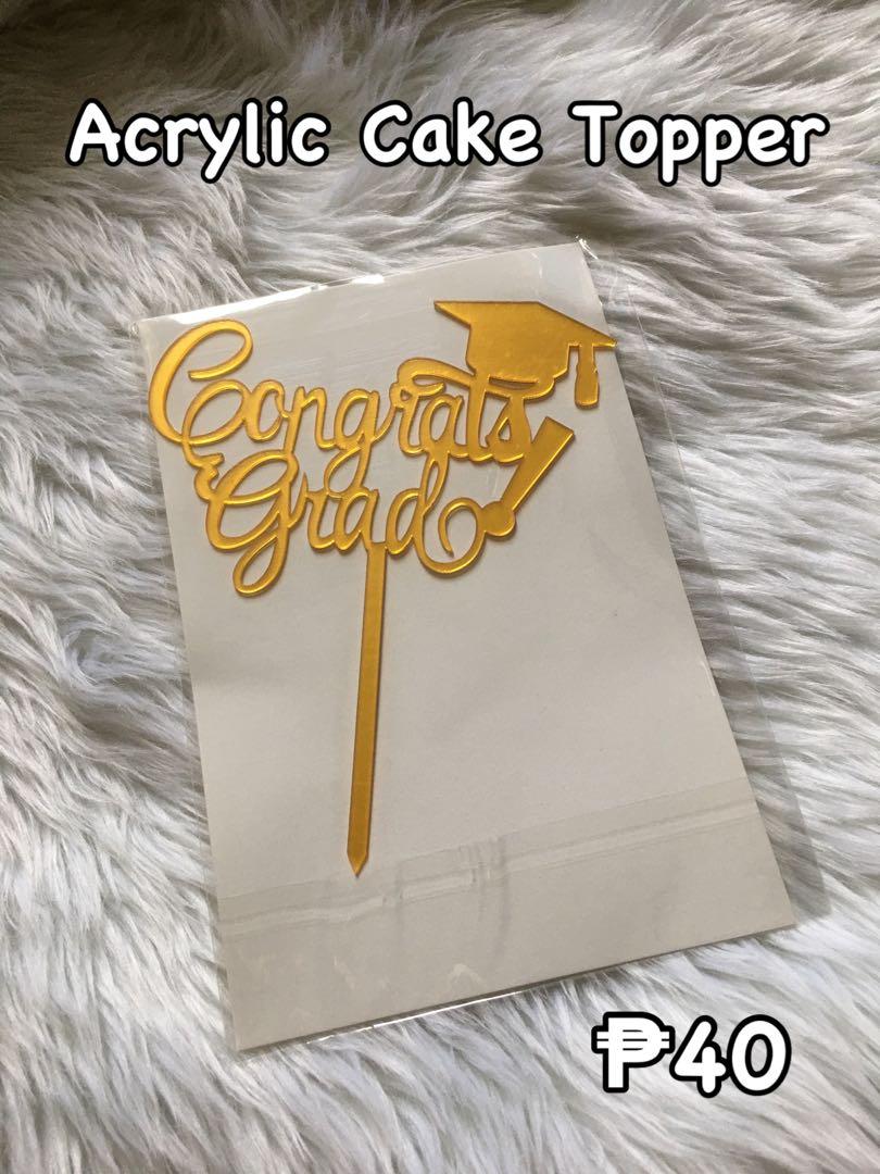 Acrylic Cake Topper | Graduation | Moving Up, Hobbies & Toys