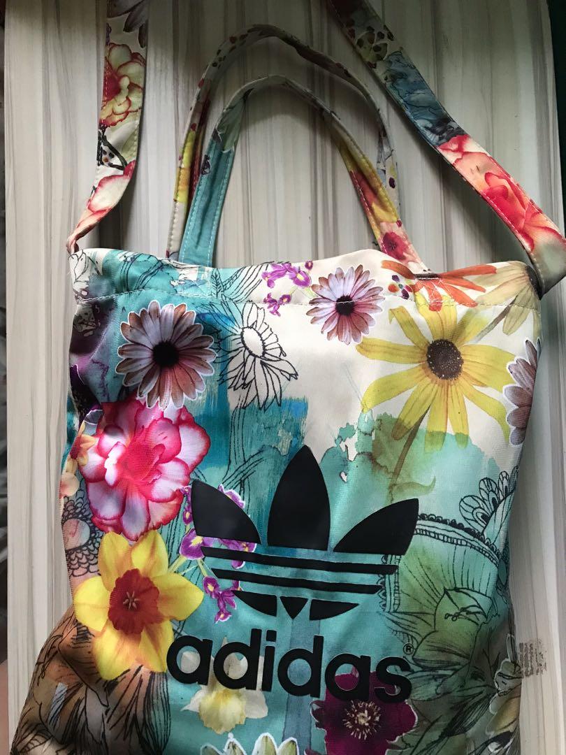 Adidas Floral Shopper Women's Fashion, Bags & Wallets, Tote Bags on Carousell