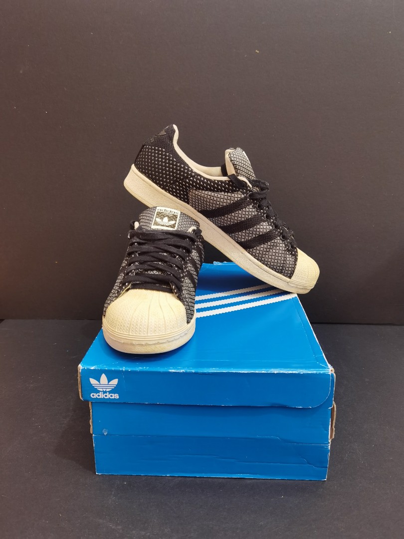 Adidas superstar woven blue sales