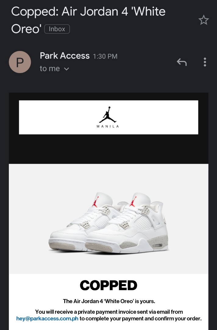 Air Jordan 4 'White Oreo', Men's 