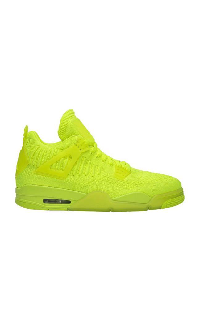 AJ4 Retro Flyknit Volt Men s Fashion Footwear Sneakers on Carousell