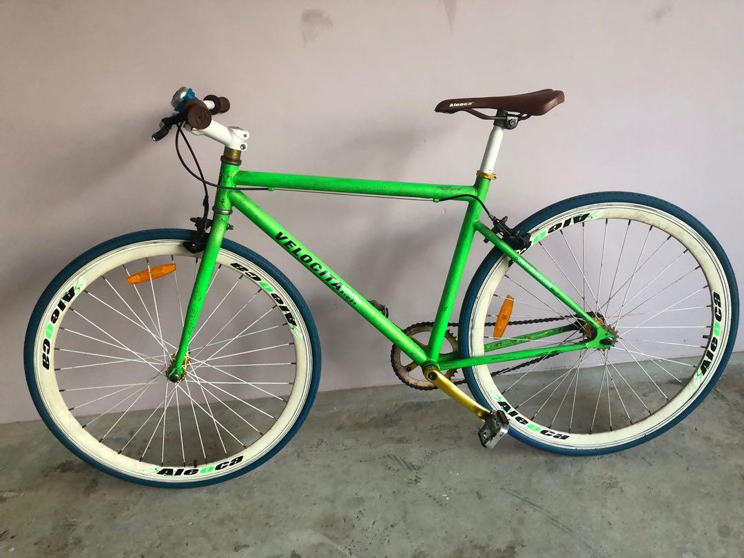 Aleoca 700c only 85 VELOCITA Fixie bike good condition. Not Fold foldable bicycle disc brake