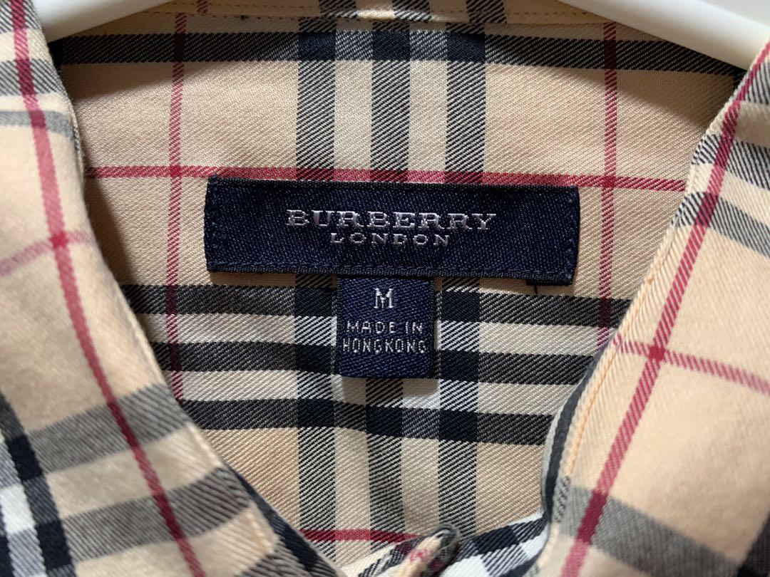 Authentic Burberry shirt vintage check Size M Men s Fashion Tops Sets Tshirts Polo Shirts on Carousell