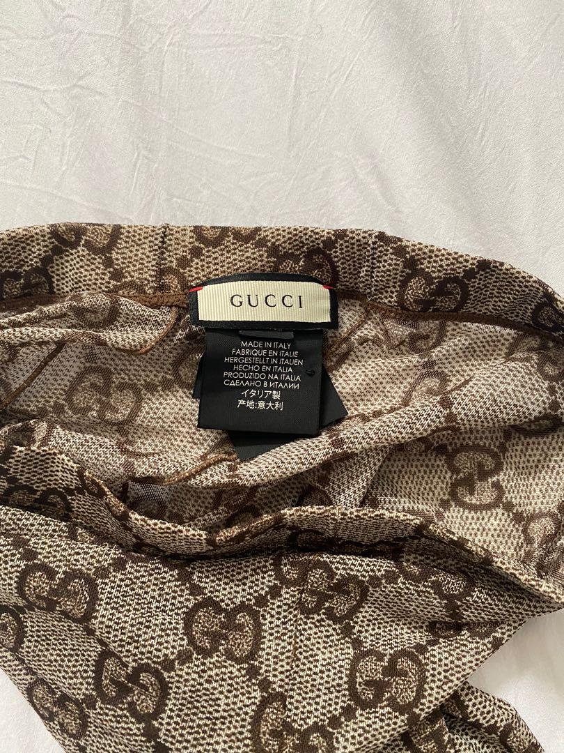 Gucci: Beige & Brown GG Tights