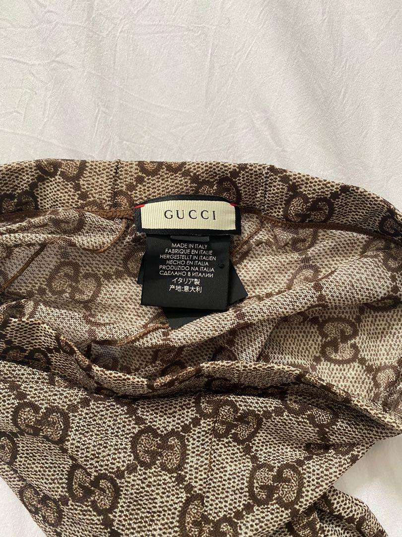 Gucci Beige & Brown GG Tights