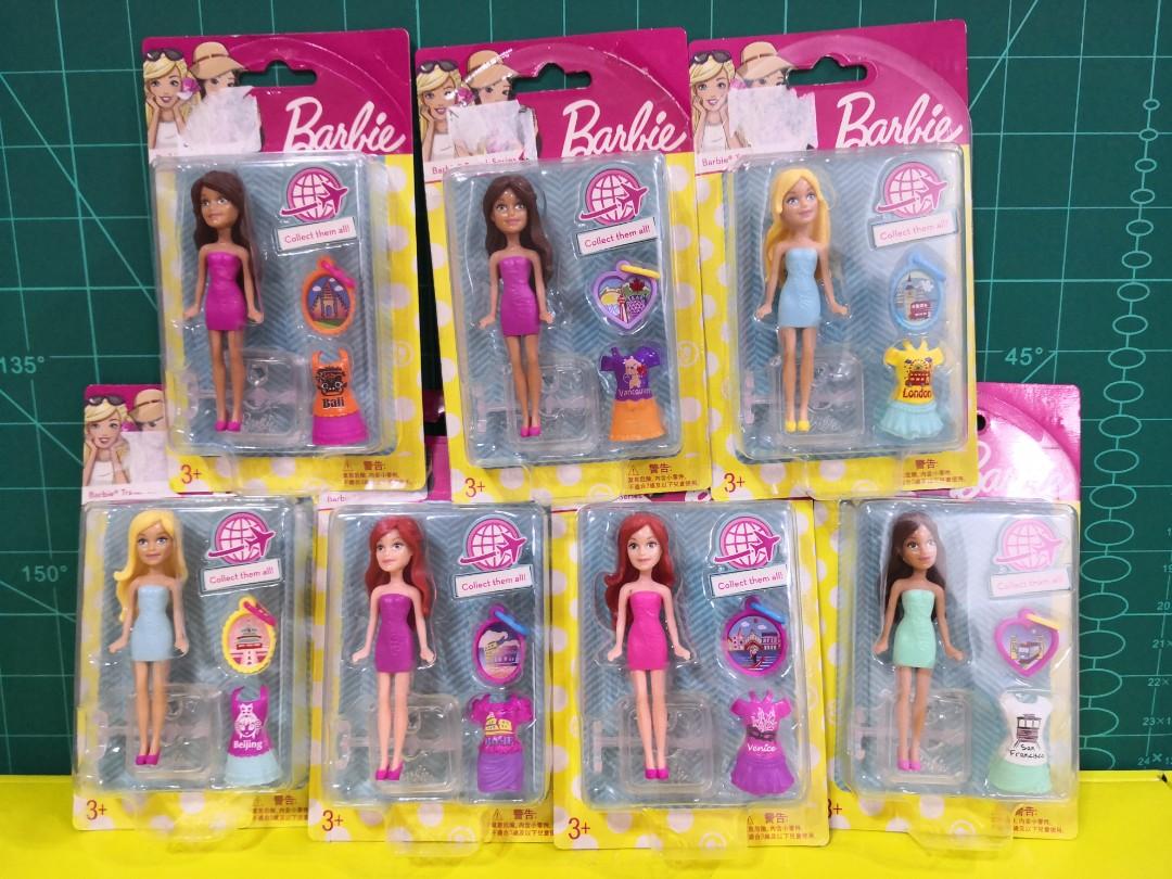 Barbie Travel Series Lot of 7 dolls