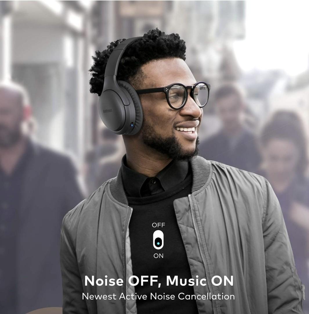 Boltune BT BH010 Active Noise Cancelling Headphones Bluetooth 5.0 Over Ear Wireless Headphones with Mic Deep Bass Comfortable Protein Earpads 30H