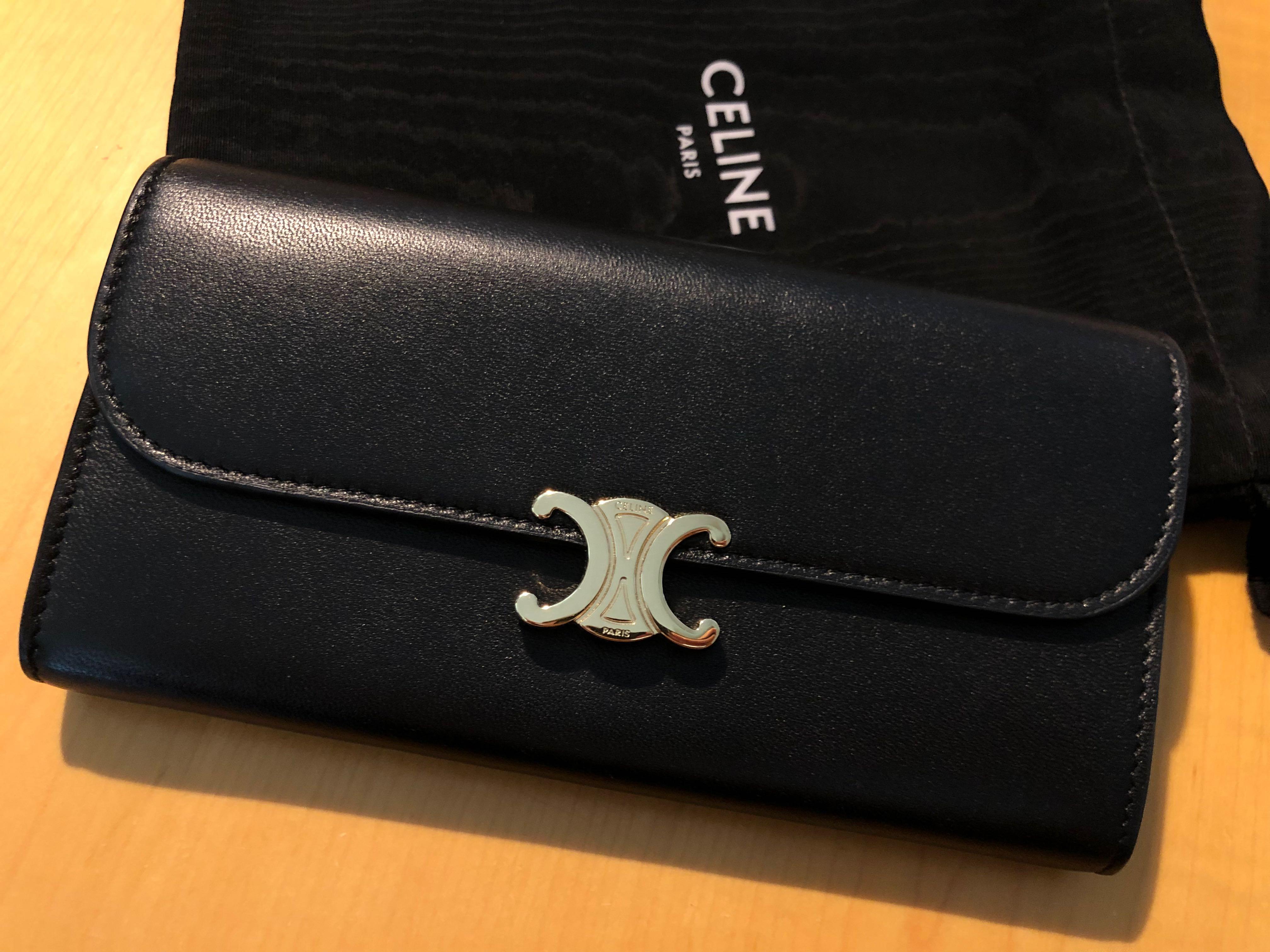 Celine large store flap wallet