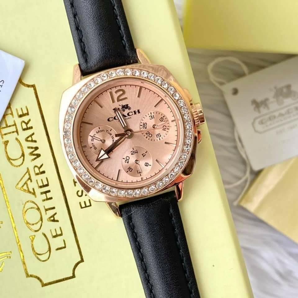 coach leather watch