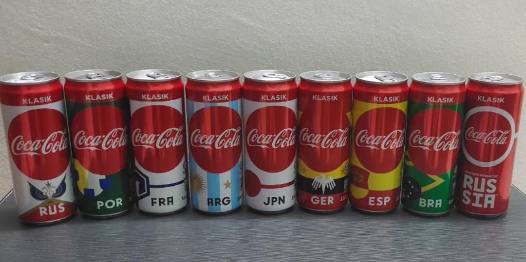 2018 FIFA World Cup Russia set 9 cans Thailand Coke 