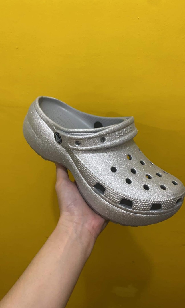 Crocs glitter platform US5