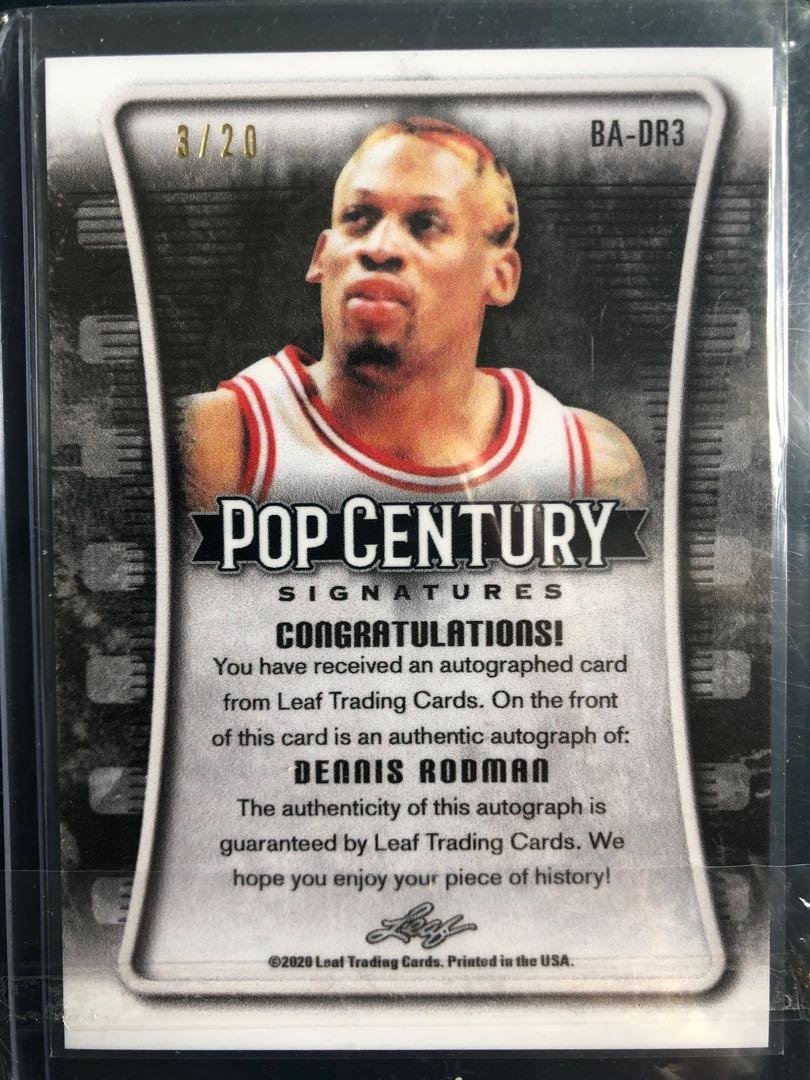 Dennis Rodman 2020 Leaf Pop Century Signatures Auto /20, 興趣及