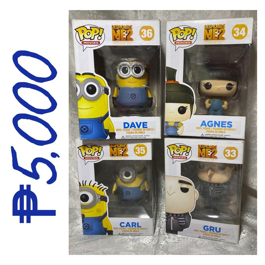 Despicable Me Pop Set Agnes Gru Dave Carl Hobbies Toys Toys Games On Carousell