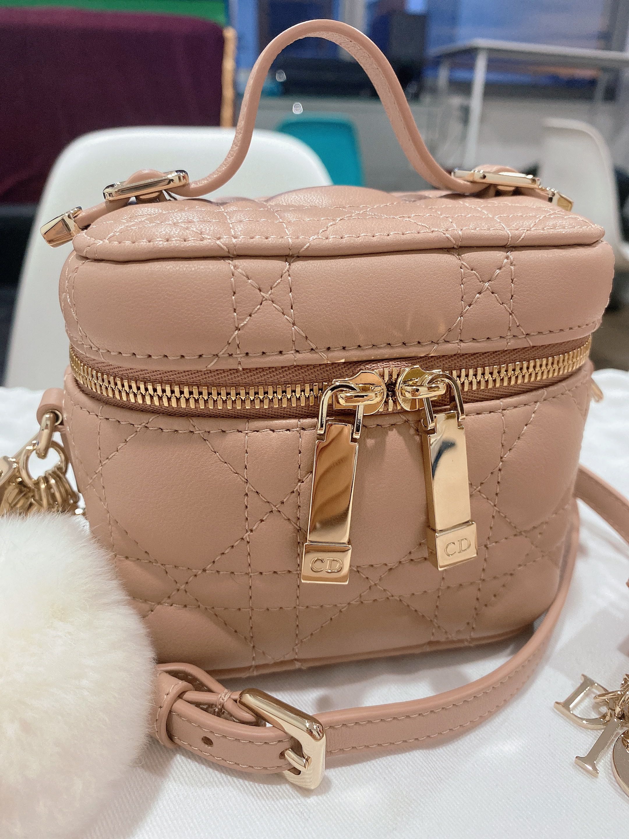 Christian Dior 2021 Micro Lady Dior Vanity Case  Brown Mini Bags Handbags   CHR233834  The RealReal