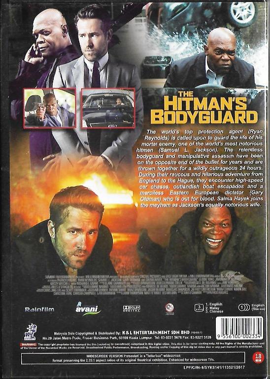 English Movie The Hitman s Bodyguard DVD Ryan Reynolds Samuel L